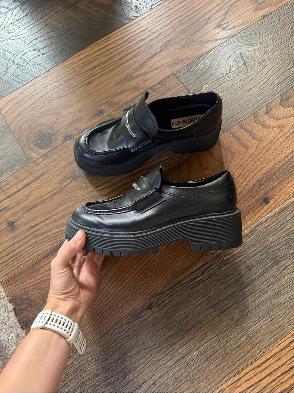 Black Steve Madden Penny Loafers - Woman’s